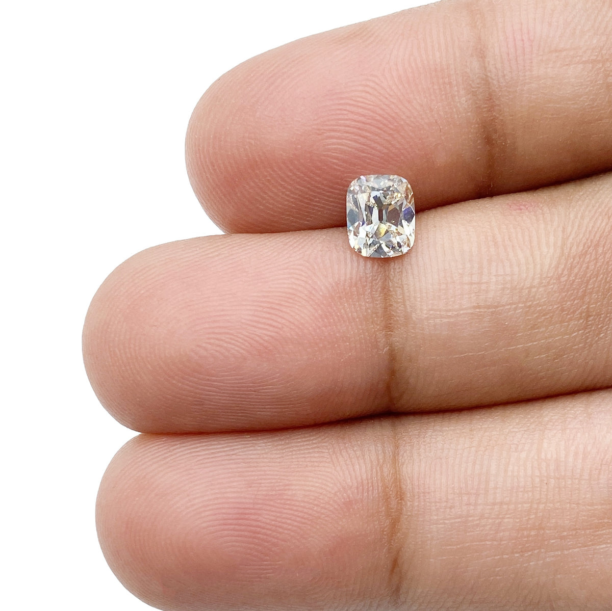 0.64ct | Light Brown VVS Cushion Shape Old Mine Cut Diamond - Modern Rustic Diamond