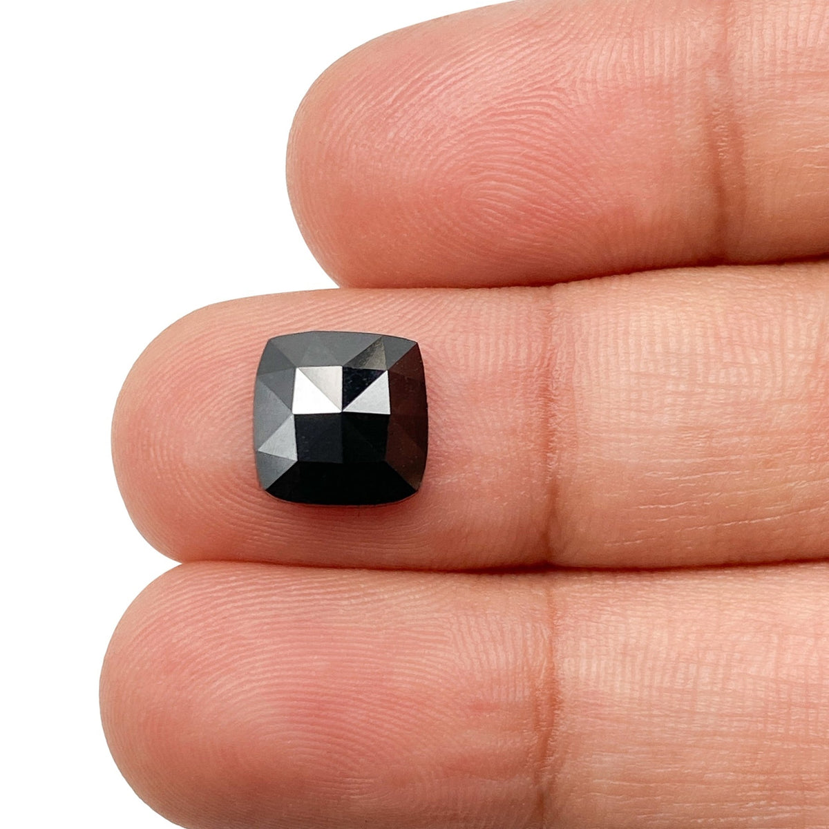 2.22ct | Black/ Cushion Shape Rose Cut Diamond-Modern Rustic Diamond