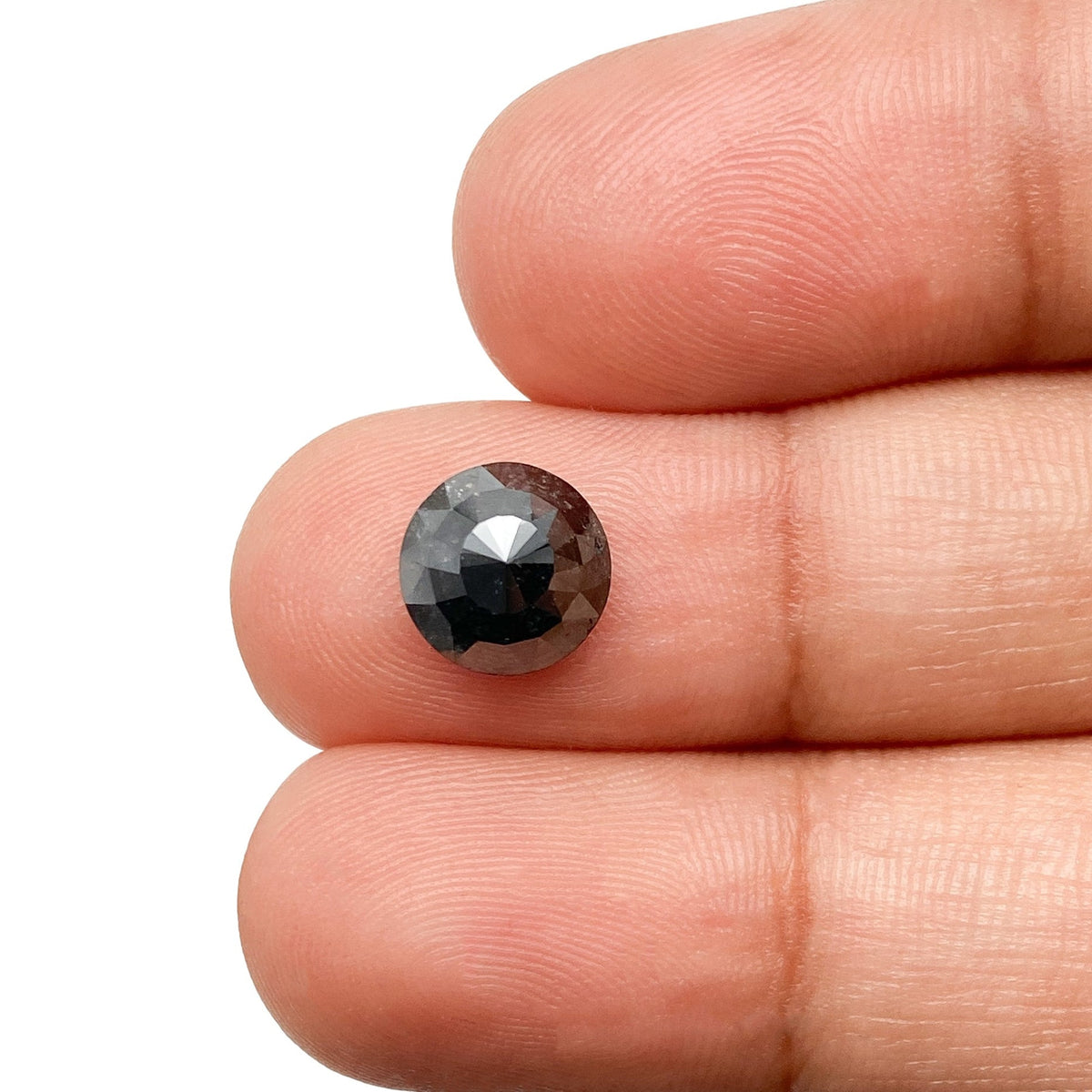 2.24ct | Black/ Round Shape Rose Cut Diamond-Modern Rustic Diamond