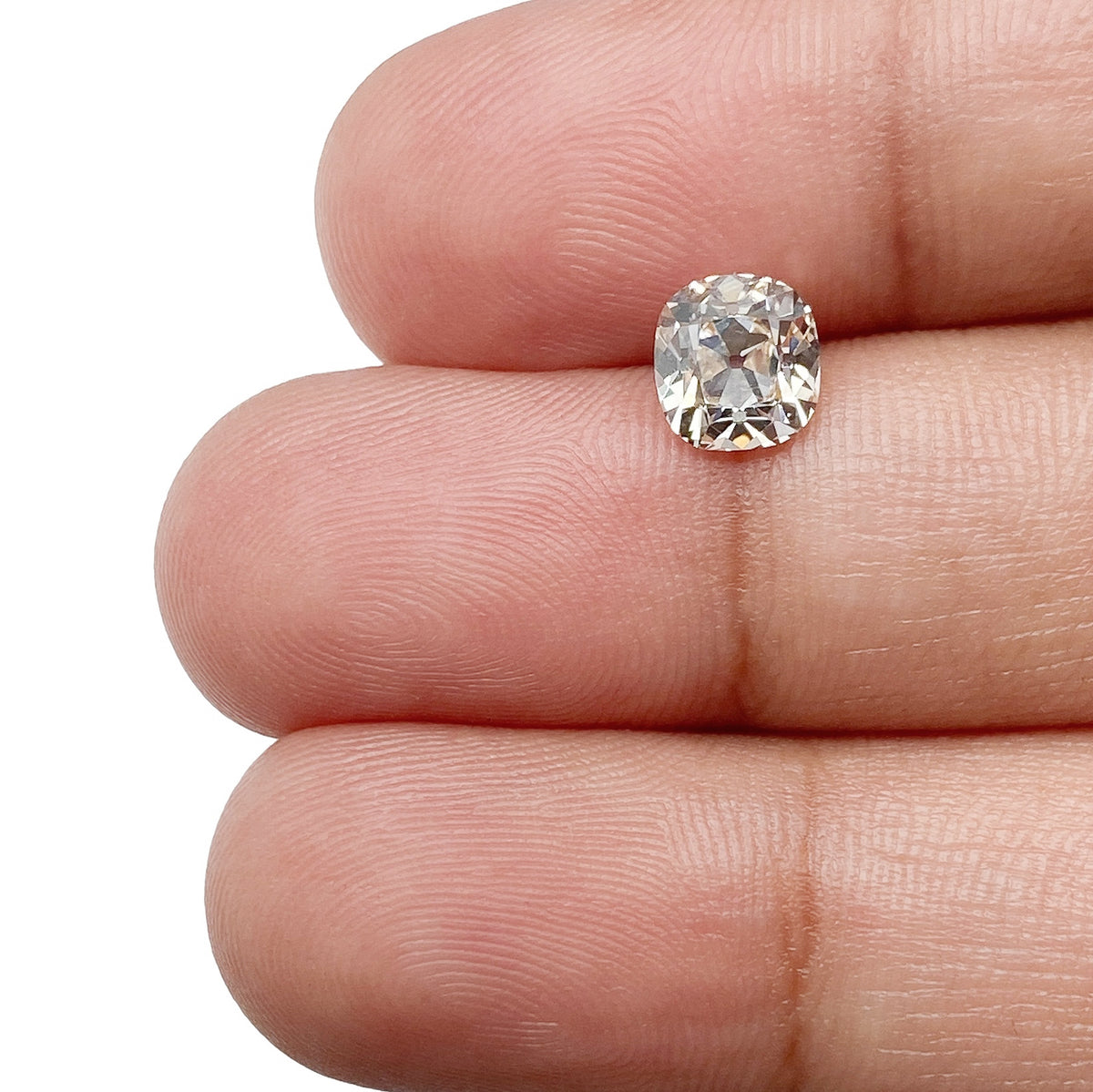 1.01ct | Light Brown VS Cushion Shape Old Mine Cut Diamond - Modern Rustic Diamond