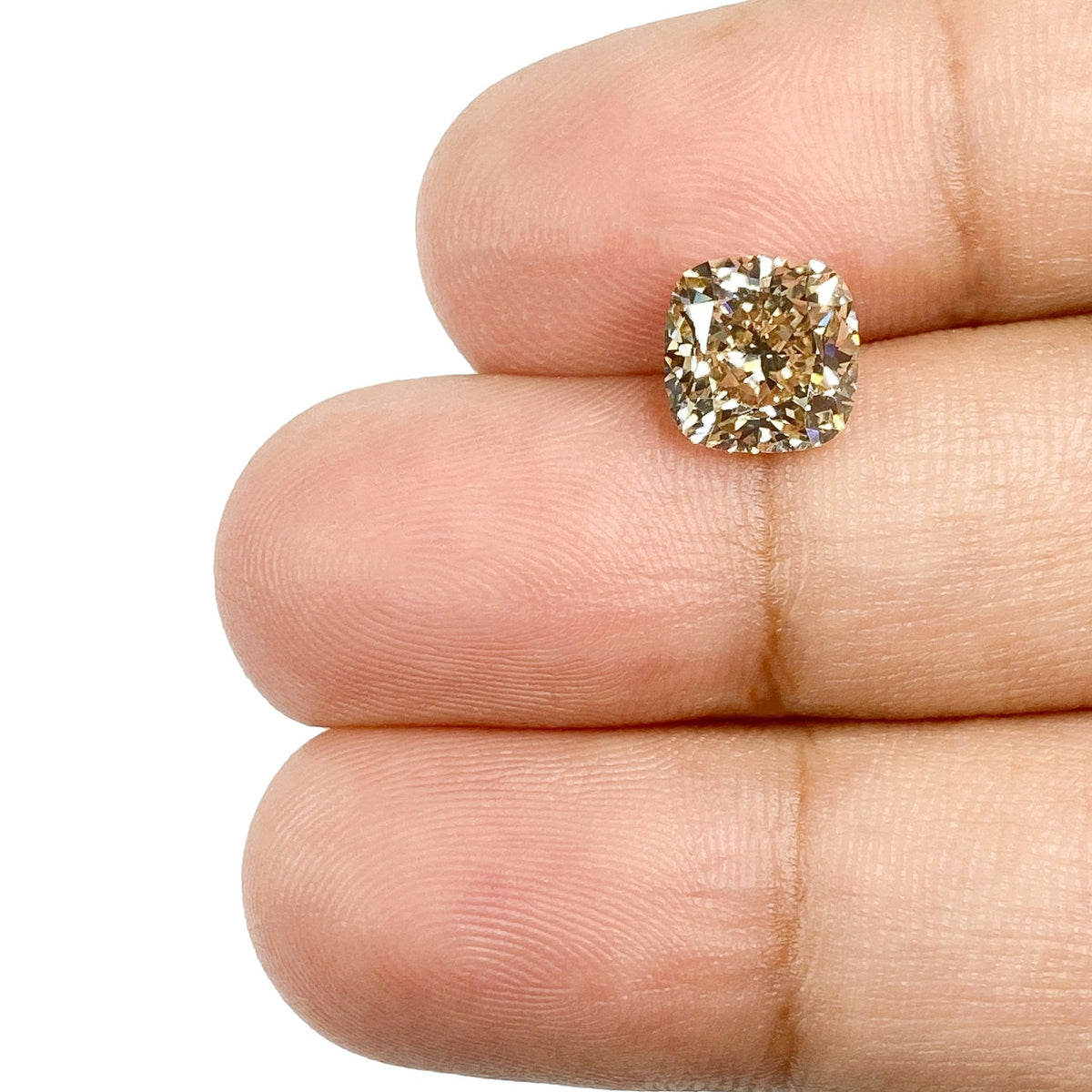 2.29ct | Champagne VVS Cushion Shape Brilliant Cut Diamond-Modern Rustic Diamond