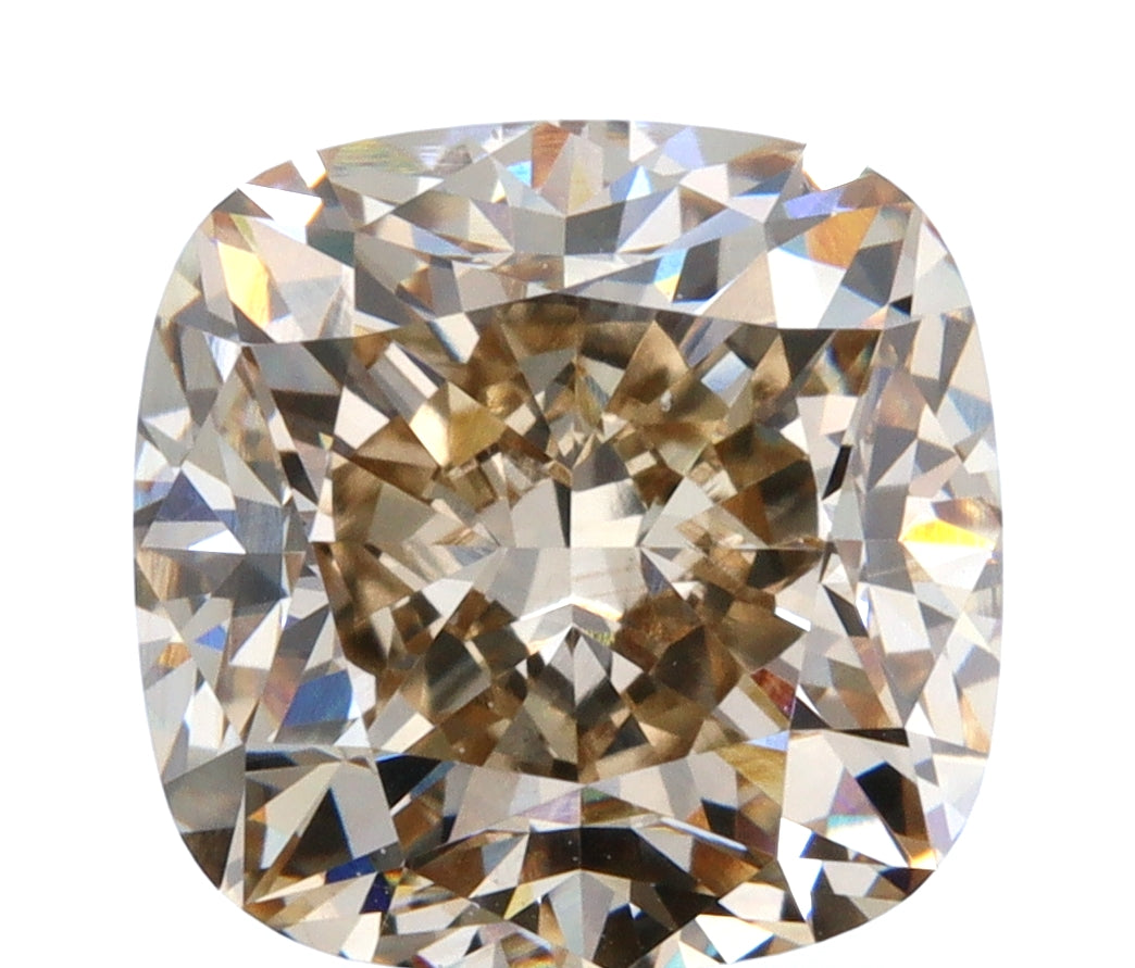 2.29ct | Champagne VVS Cushion Shape Brilliant Cut Diamond-Modern Rustic Diamond