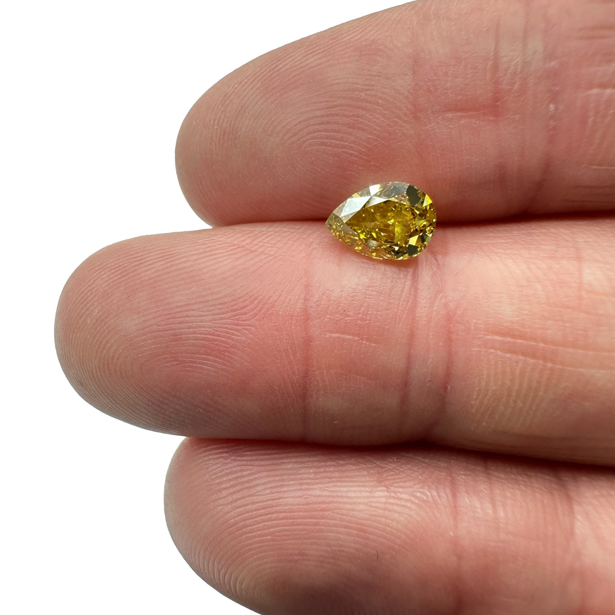 1.30ct | Yl-Fdby SI2 Pear Shape Brilliant Cut Diamond (GIA) - Modern Rustic Diamond