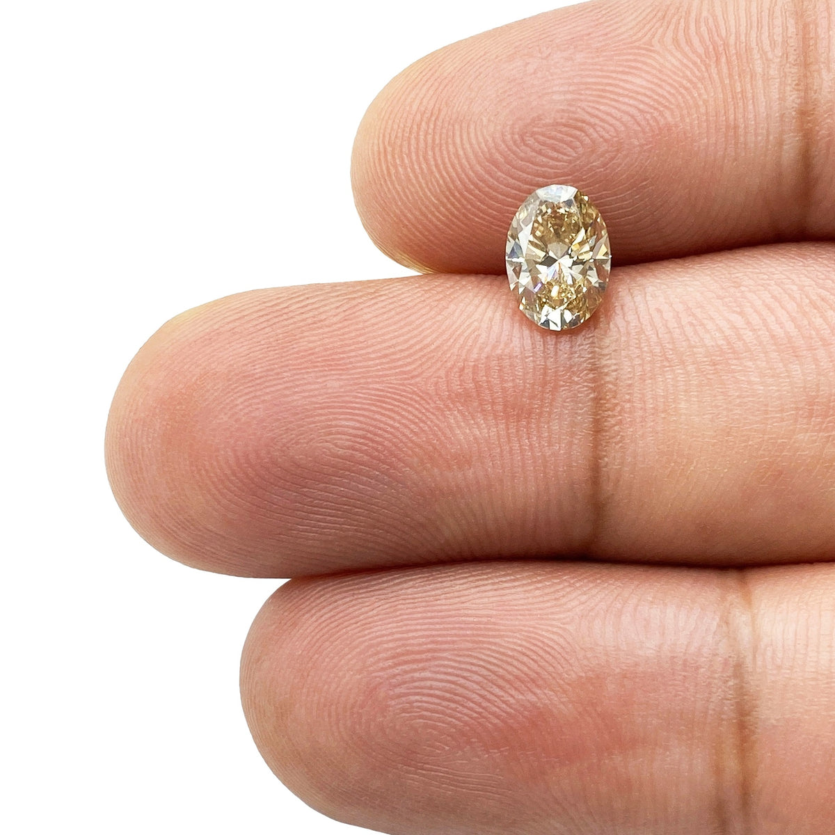 1.01ct | Champagne VVS Oval Shape Brilliant Cut Diamond - Modern Rustic Diamond