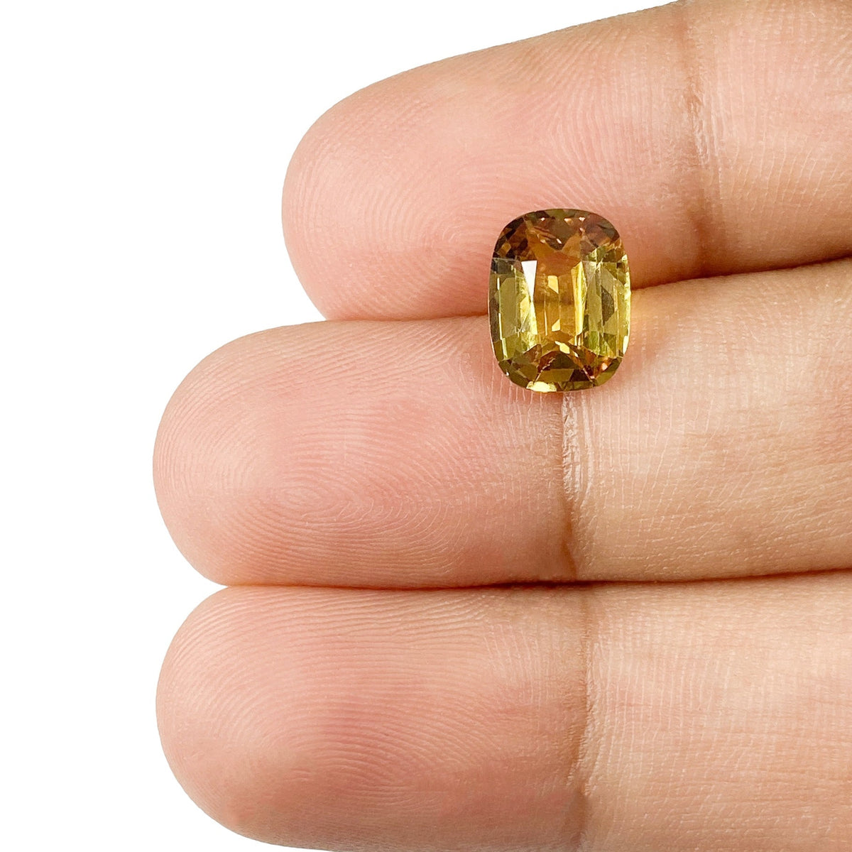 2.32ct | Brilliant Cut Cushion Shape Yellow Brown Sapphire-Modern Rustic Diamond