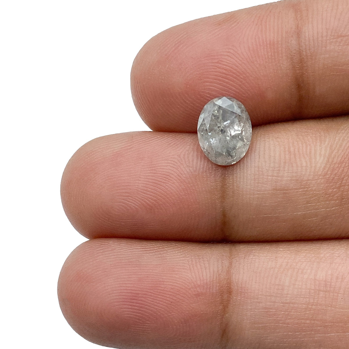 1.95ct | Salt &amp; Pepper Oval Shape Brilliant Cut Diamond - Modern Rustic Diamond