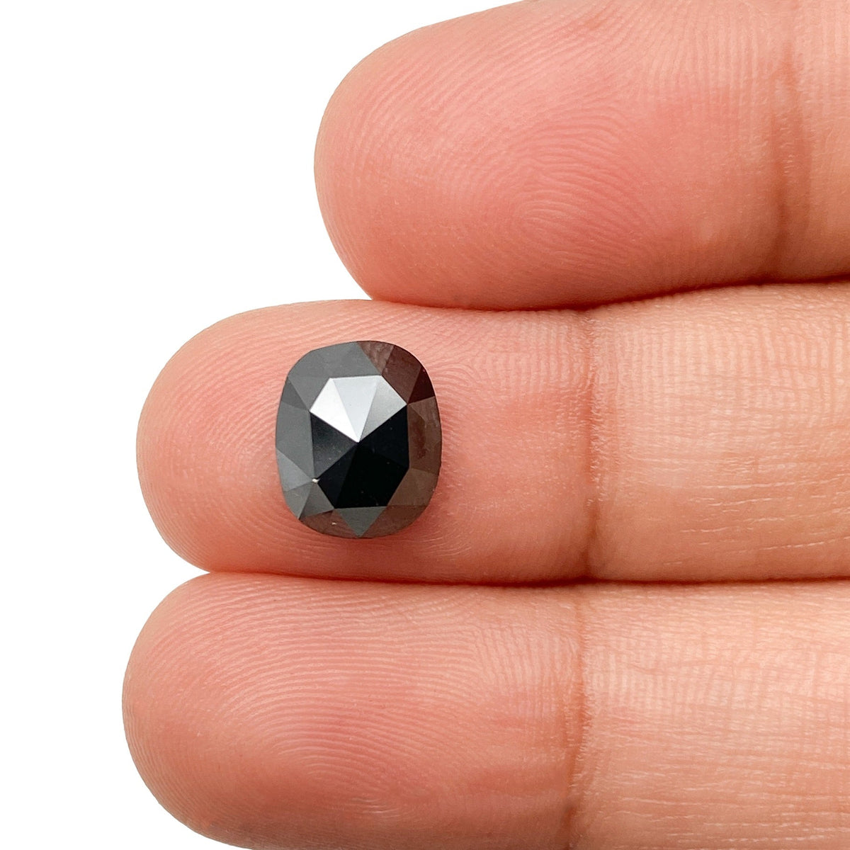 2.36ct | Black/ Cushion Shape Rose Cut Diamond-Modern Rustic Diamond