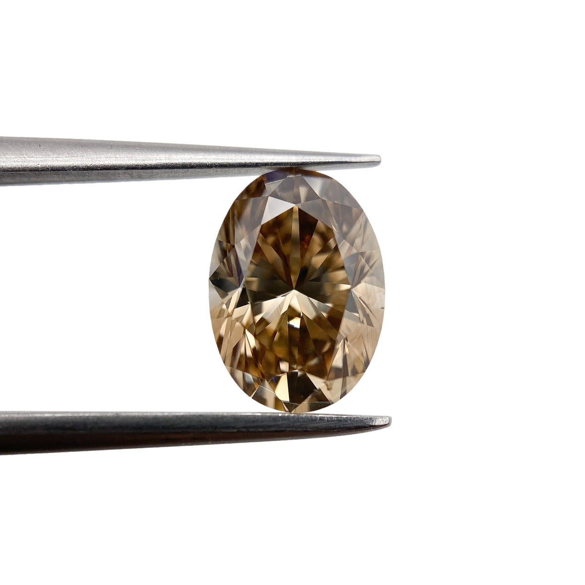 2.42ct | Champagne VVS Oval Shape Brilliant Cut Diamond-Modern Rustic Diamond