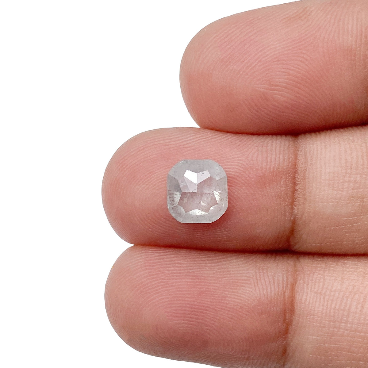 1.14ct | Salt &amp; Pepper Cushion Shape Rose Cut Diamond - Modern Rustic Diamond