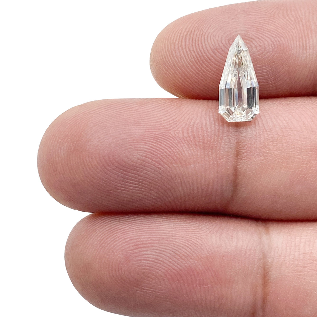 1.52ct | Champagne VS Pear Shape Step Cut Diamond - Modern Rustic Diamond