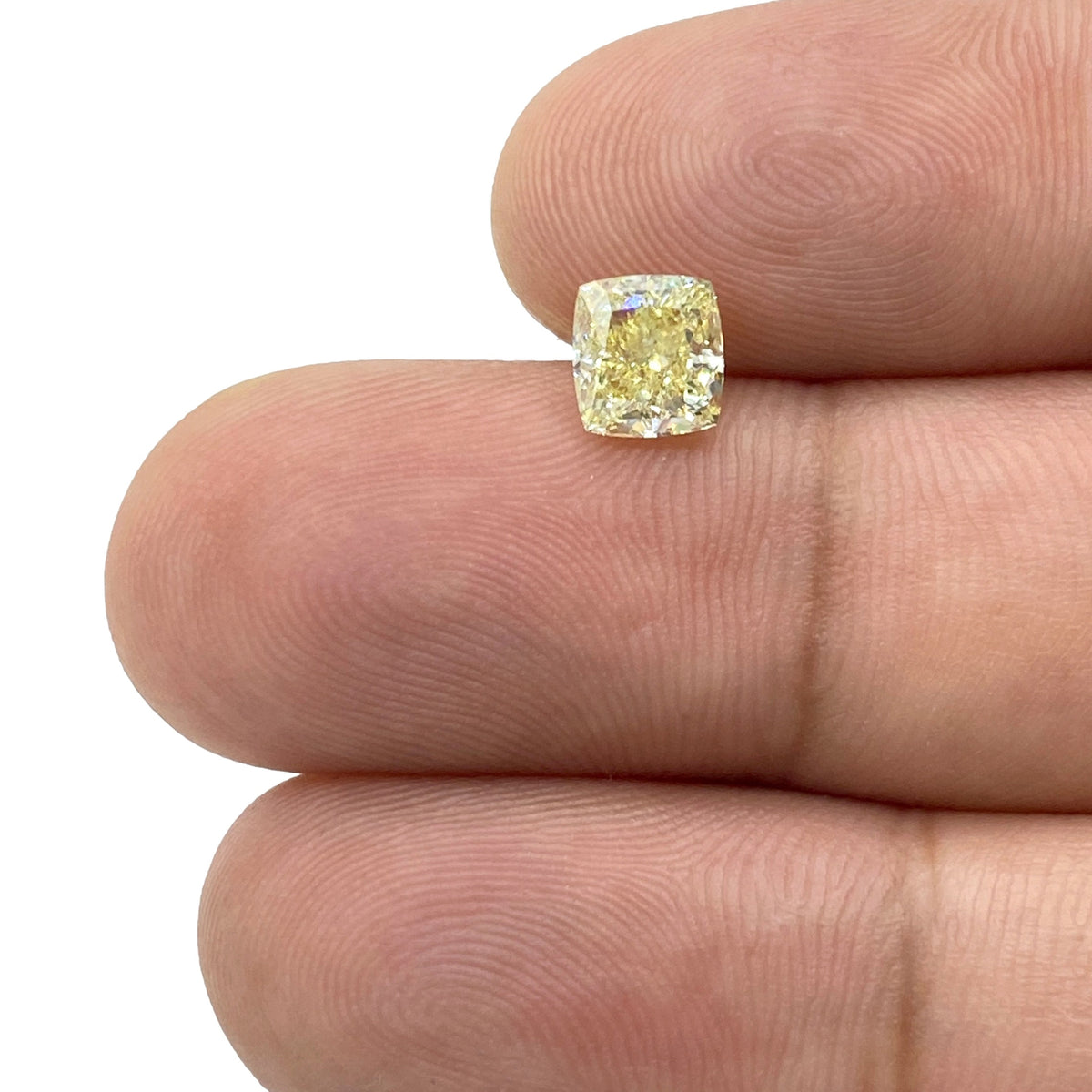 1.05ct | Yellow VS-SI Cushion Shape Brilliant Cut Diamond - Modern Rustic Diamond