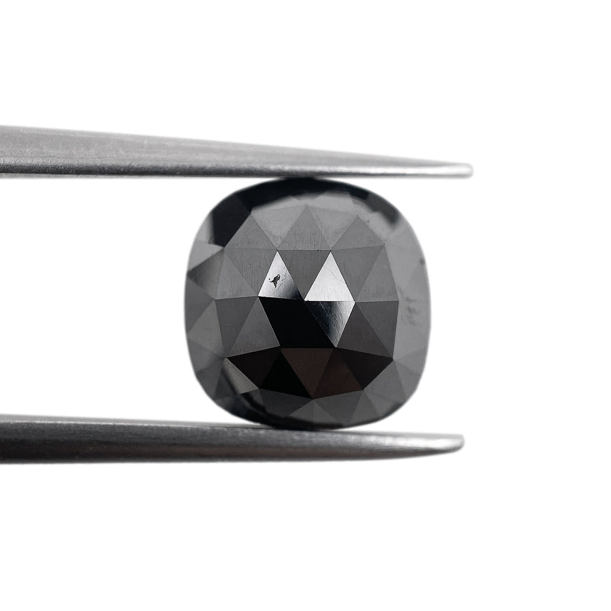 2.64ct | Black/ Cushion Shape Rose Cut Diamond-Modern Rustic Diamond