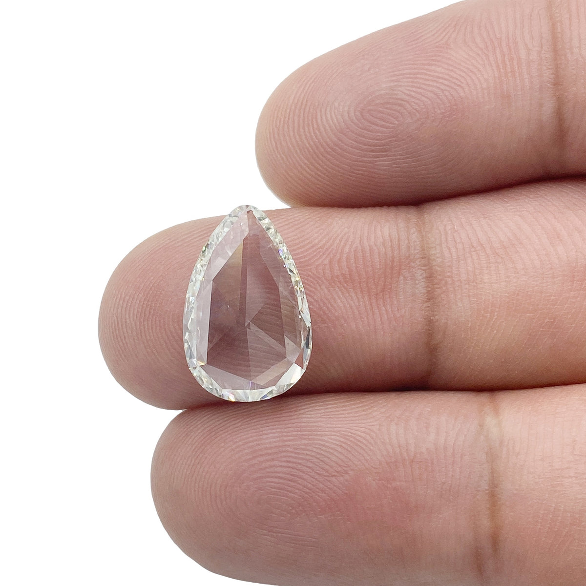 3.01ct | H-I/VS Pear Shape Rose Cut Diamond - Modern Rustic Diamond