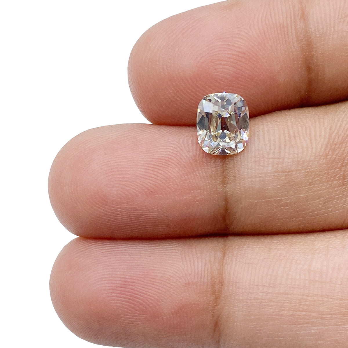 1.51ct | Light Brown VS Cushion Shape Old Mine Cut Diamond - Modern Rustic Diamond