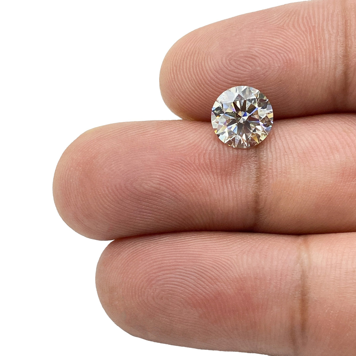 2.00ct | Light Brown VVS Round Shape Brilliant Cut Diamond - Modern Rustic Diamond