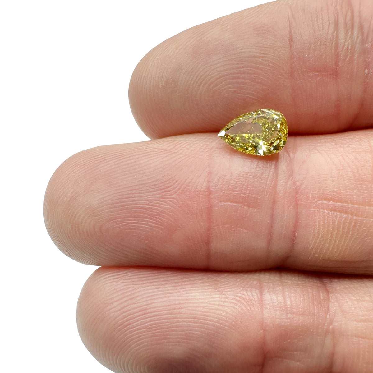 1.05ct | Yl-Fdpy SI2 Pear Shape Brilliant Cut Diamond (GIA) - Modern Rustic Diamond