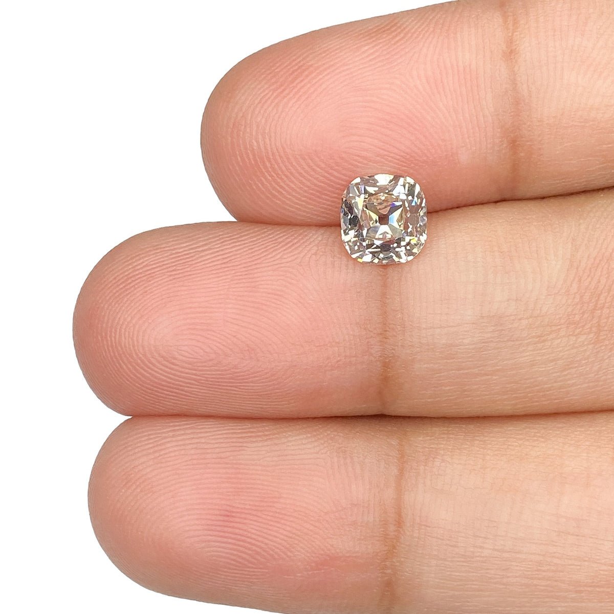 1.08ct | Light Brown VVS Cushion Shape Old Mine Cut Diamond - Modern Rustic Diamond