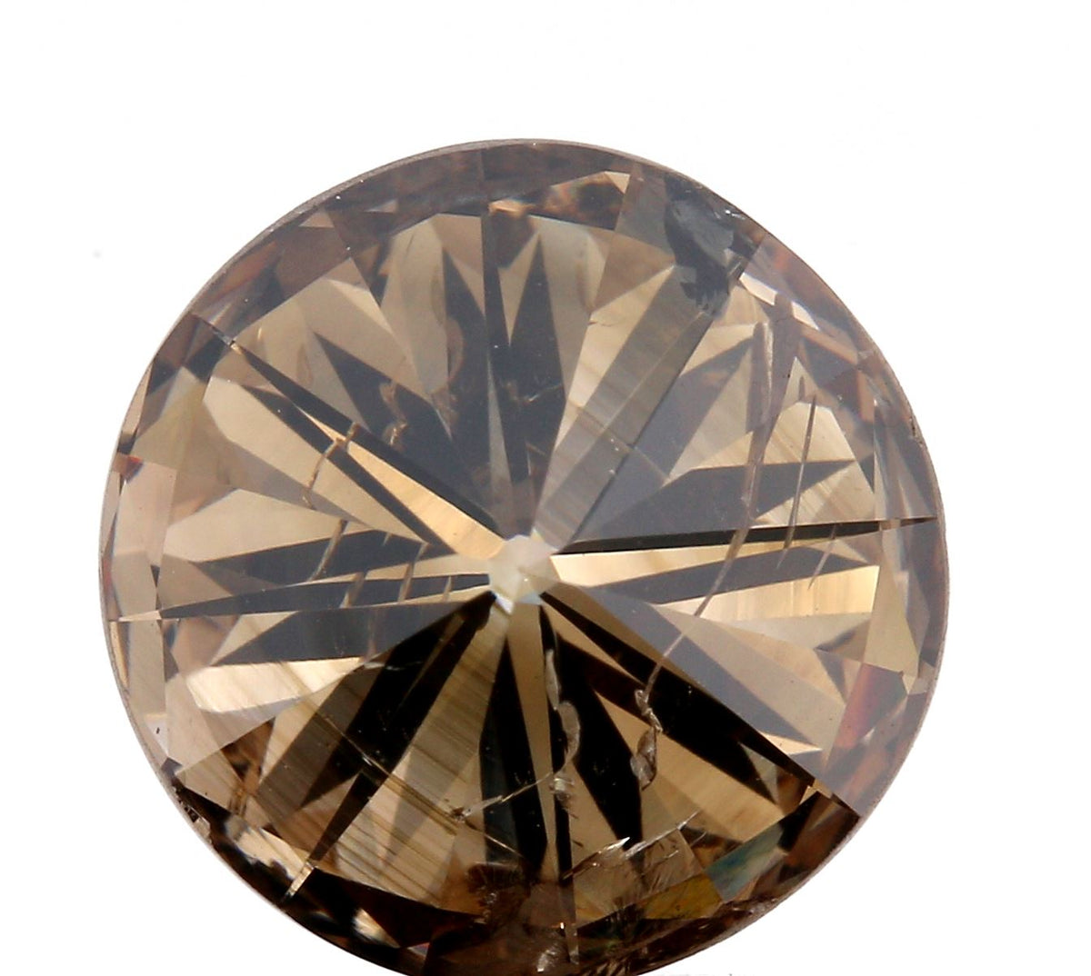 5.52ct | Cognac SI2 Round Shape Brilliant Cut Diamond - Modern Rustic Diamond