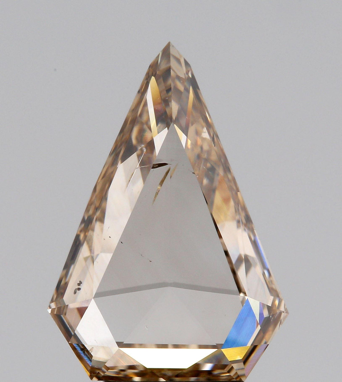 3.03ct | Champagne SI Shield Shape Rose Cut Diamond - Modern Rustic Diamond