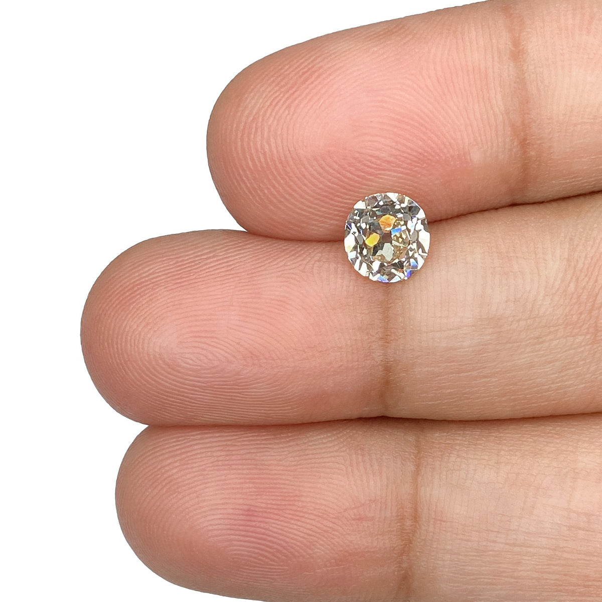 1.00ct | Light Brown VVS Cushion Shape Old Mine Cut Diamond - Modern Rustic Diamond