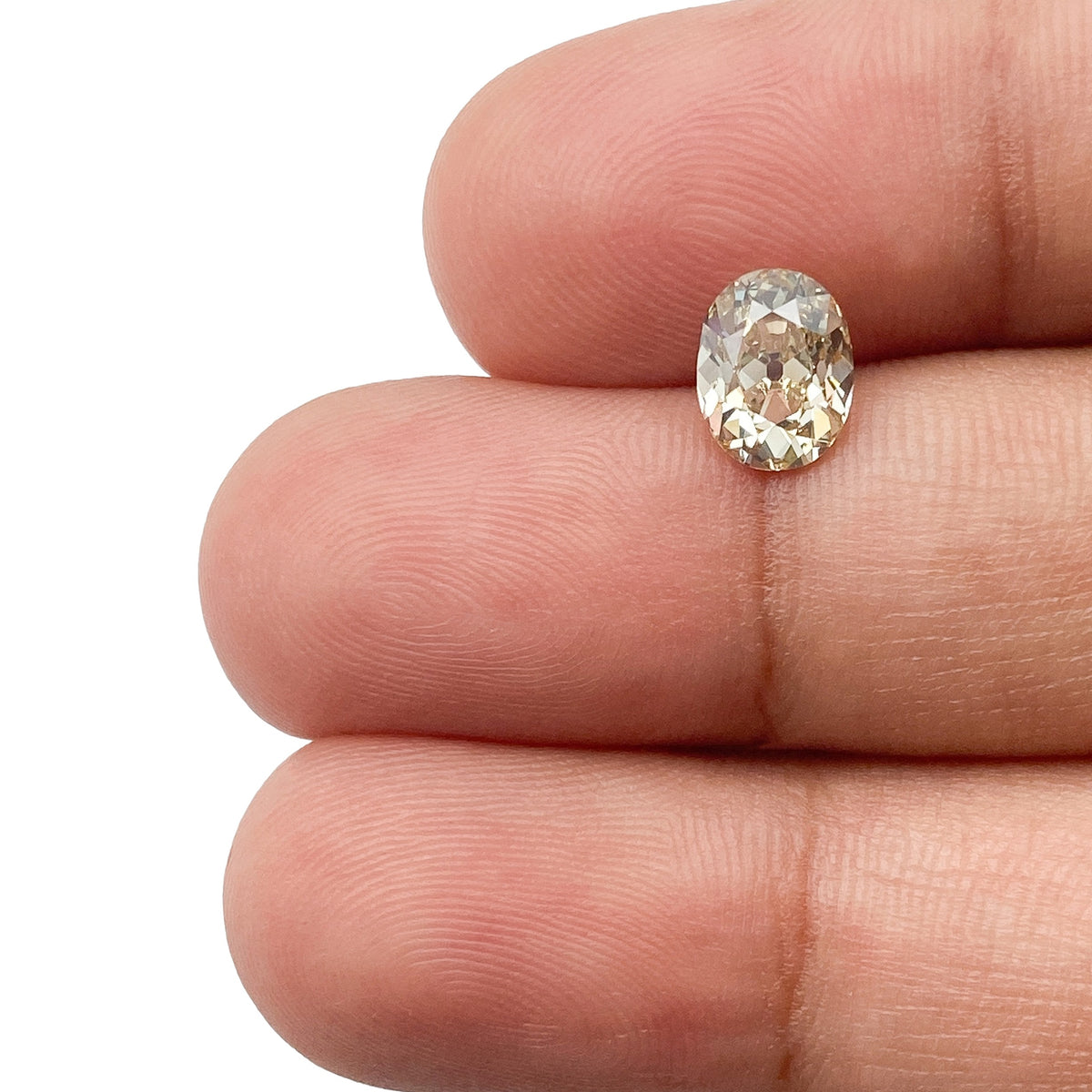 1.12ct | Champagne VS-SI Oval Shape Old Mine Cut Diamond - Modern Rustic Diamond