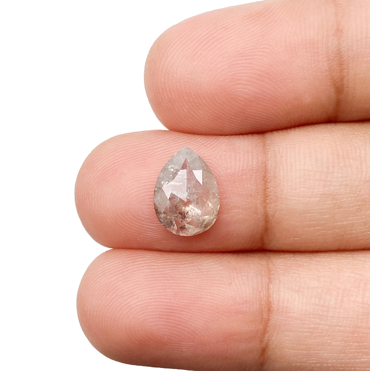 1.49ct | Rustic Pear Shape Rose Cut Diamond - Modern Rustic Diamond