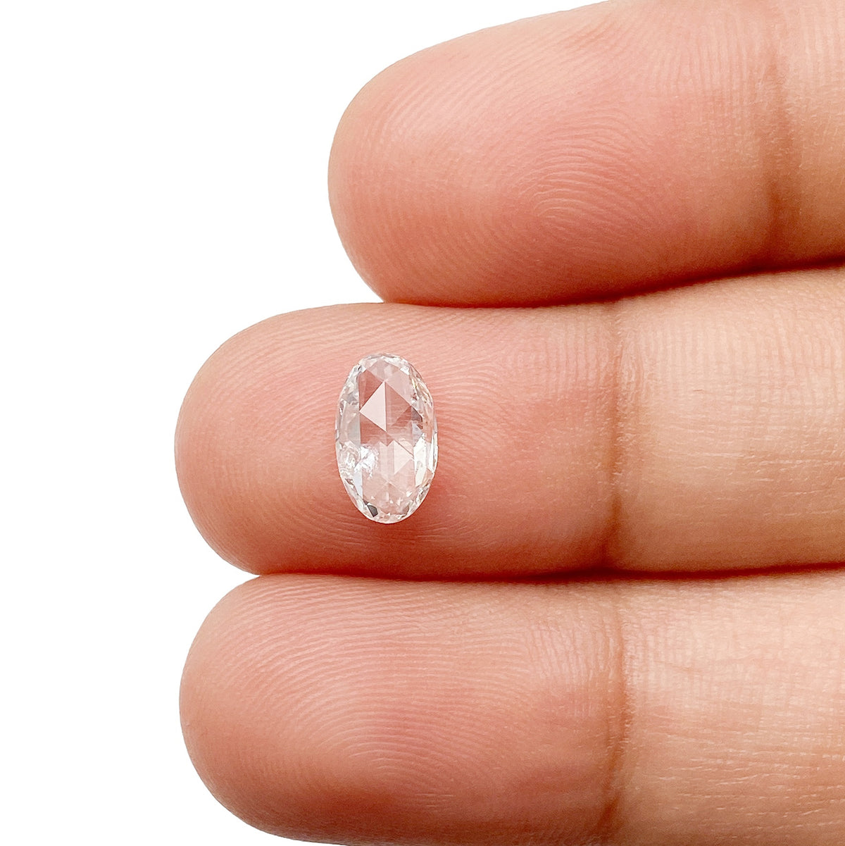 0.69ct | F/I2 Oval Shape Rose Cut Diamond - Modern Rustic Diamond