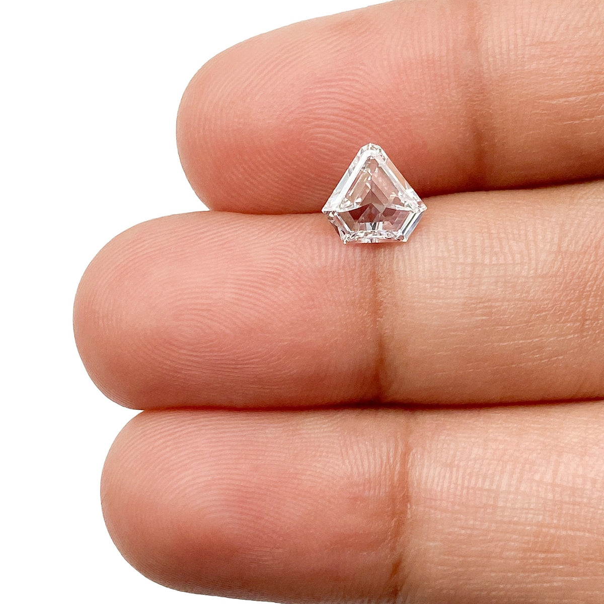 0.67ct | D/VVS2 Shield Shape Step Cut Diamond - Modern Rustic Diamond