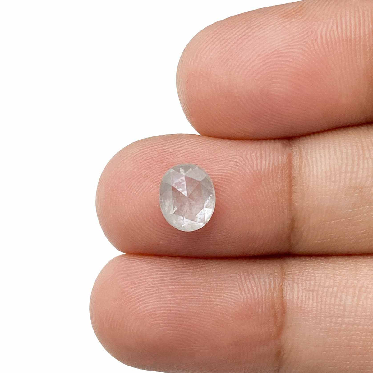 1.30ct | Salt &amp; Pepper Oval Shape Rose Cut Diamond - Modern Rustic Diamond