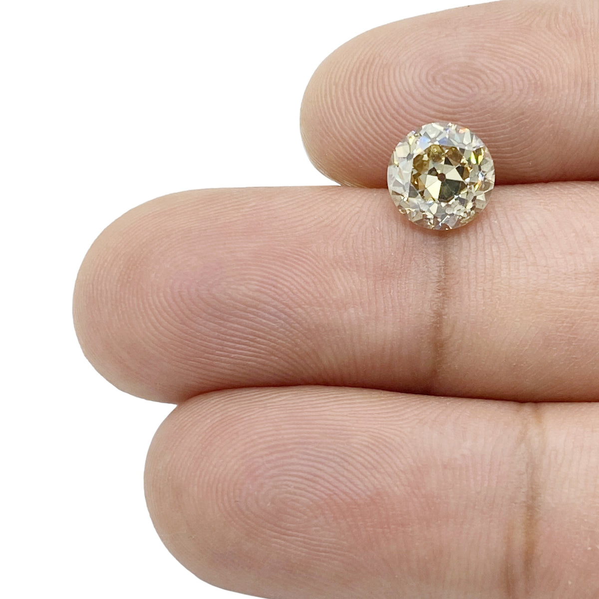 2.11ct | Champagne VS Round Shape Old European Cut Diamond - Modern Rustic Diamond