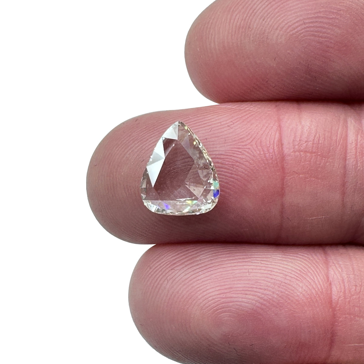 2.32ct | Light Color VS Pear Shape Rose Cut Diamond - Modern Rustic Diamond