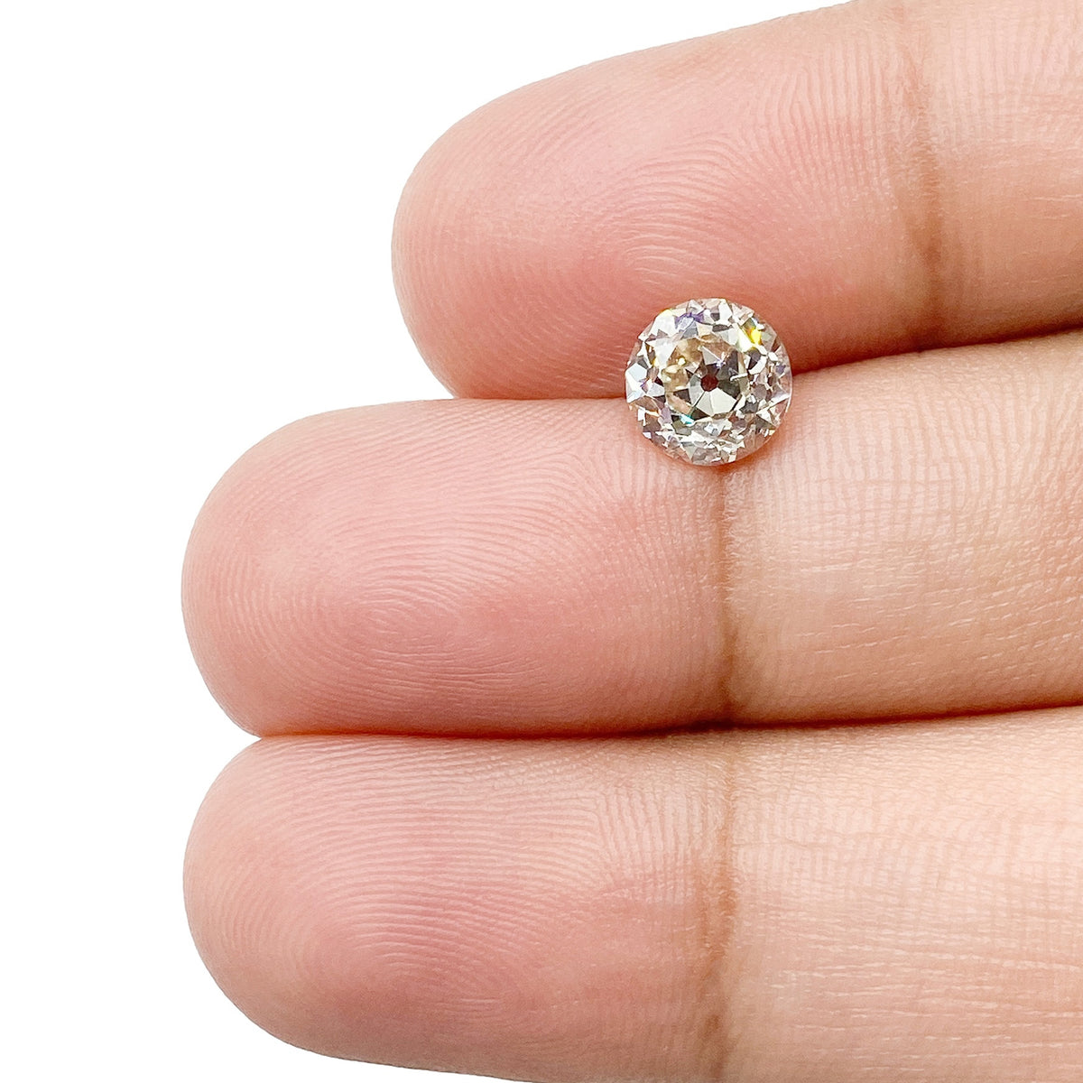 1.21ct | Light Brown VVS Round Shape Old European Cut Diamond - Modern Rustic Diamond