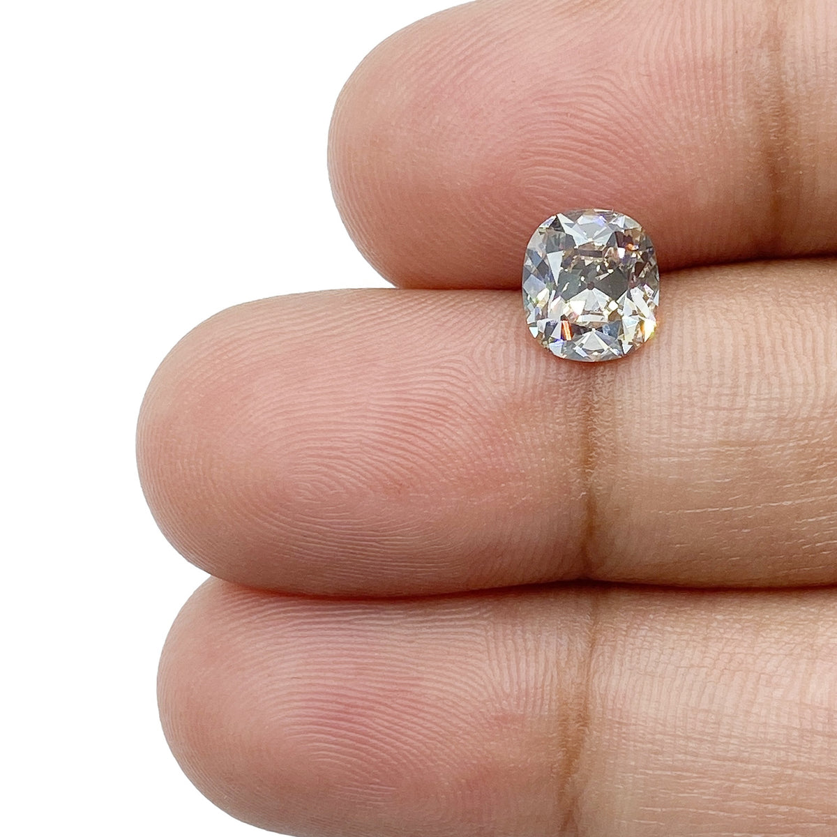 1.30ct | Light Brown VVS Cushion Shape Old Mine Cut Diamond - Modern Rustic Diamond