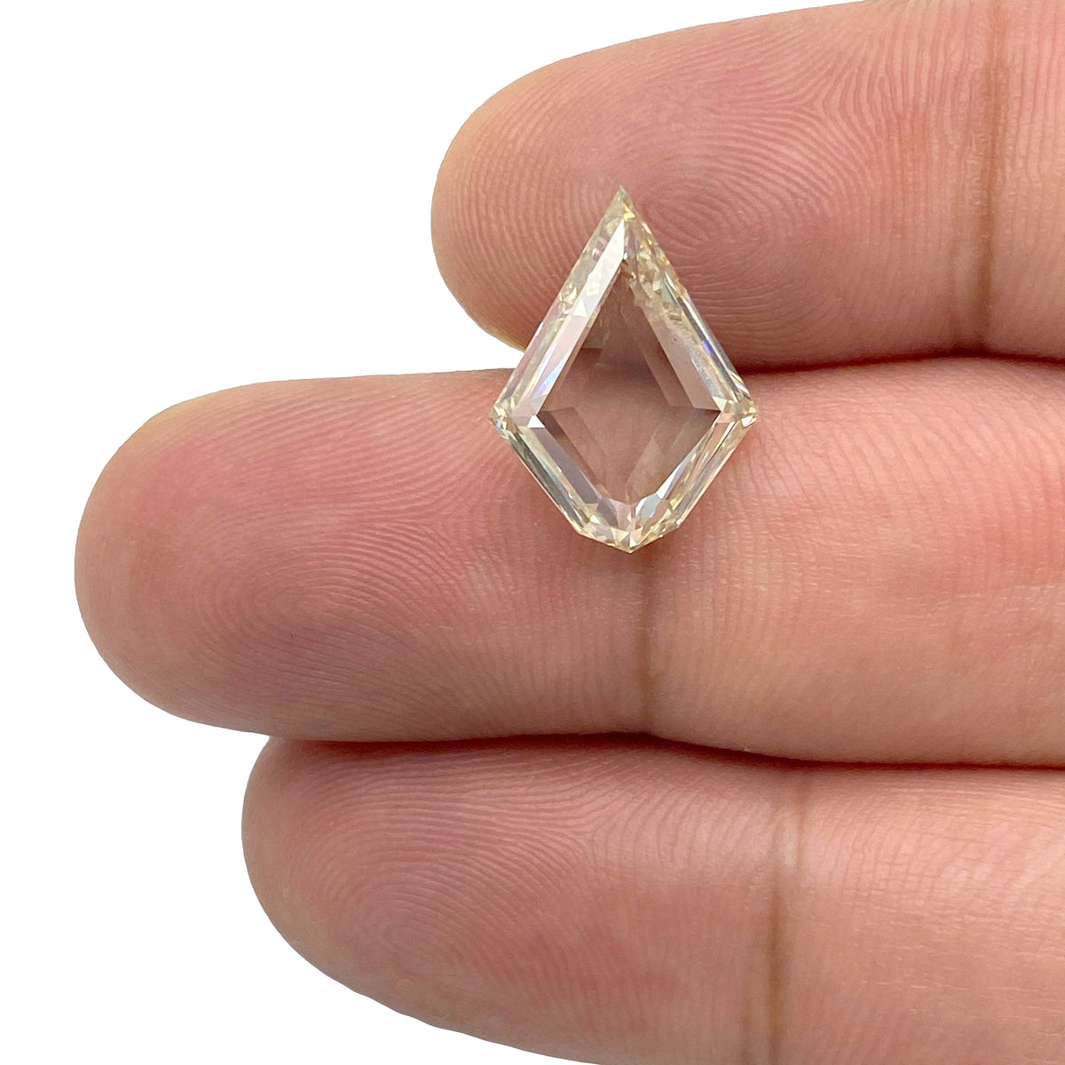 4.18ct | Champagne VVS Kite Shape Step Cut Diamond - Modern Rustic Diamond