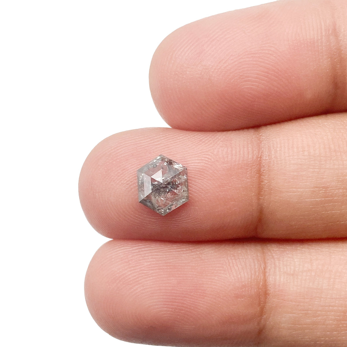 0.68ct | Rustic Hexagon Shape Rose Cut Diamond - Modern Rustic Diamond