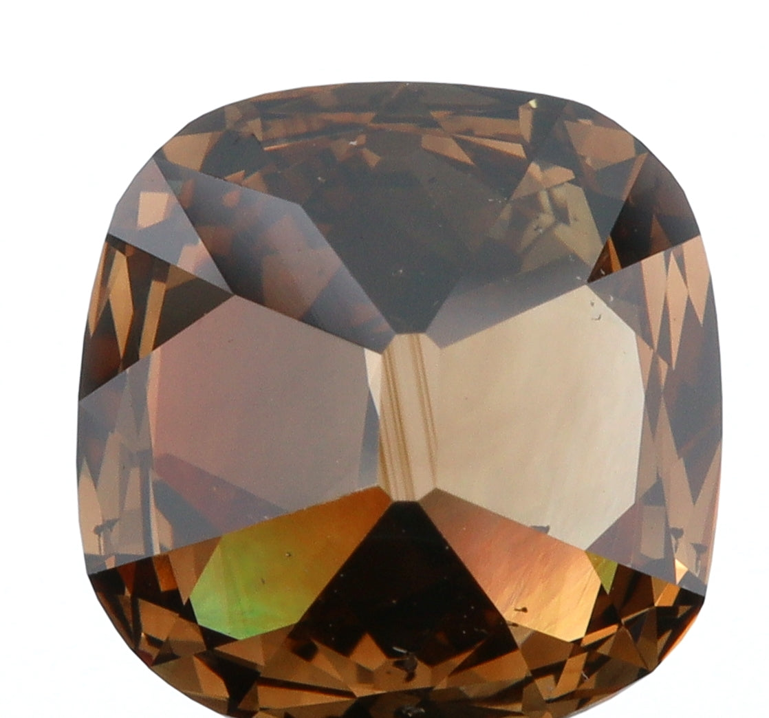 3.02ct | Cognac VS2 Cushion Shape Old Mine Cut Diamond-Modern Rustic Diamond