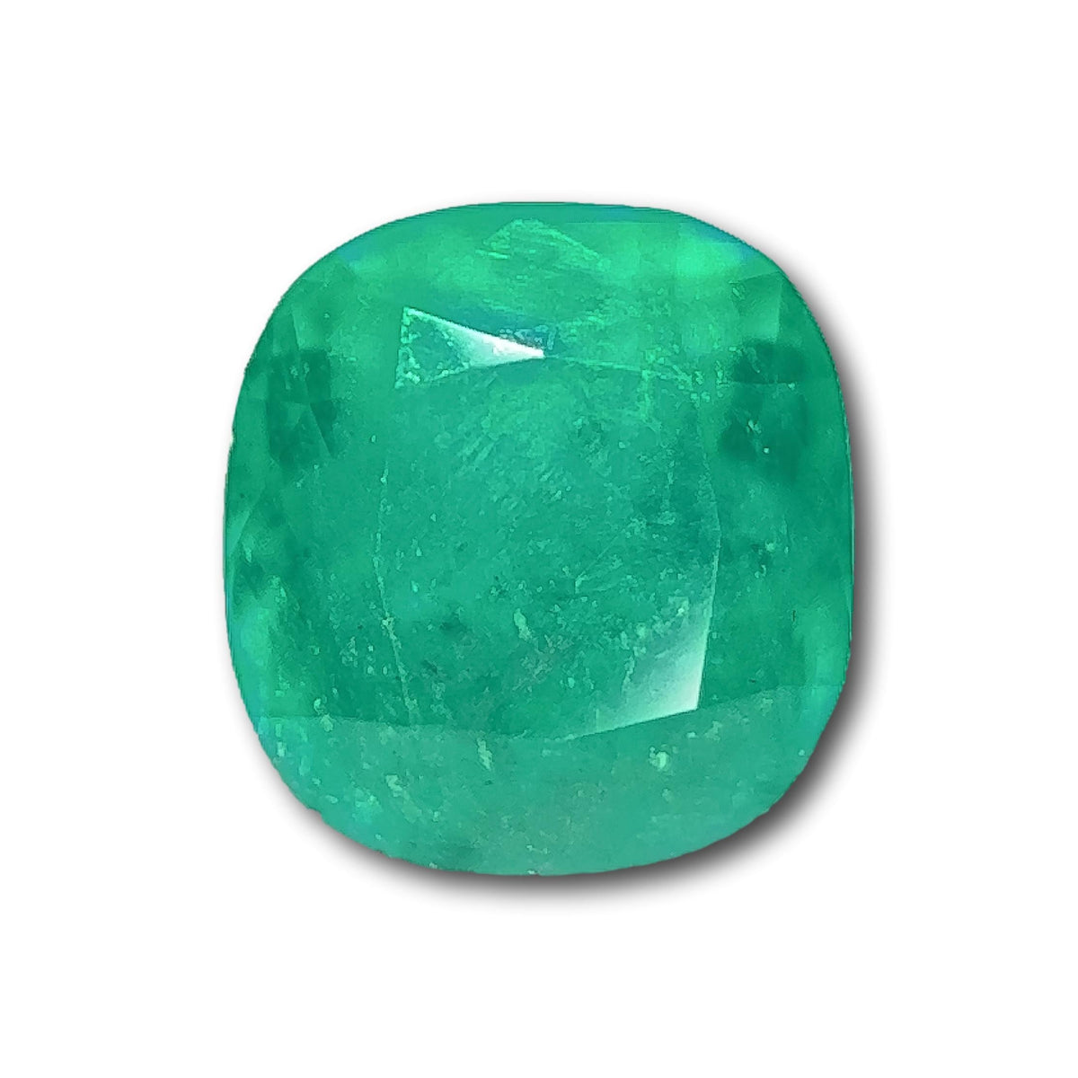 3.10ct | Brilliant Cut Cushion Shape Muzo Origin Emerald-Modern Rustic Diamond