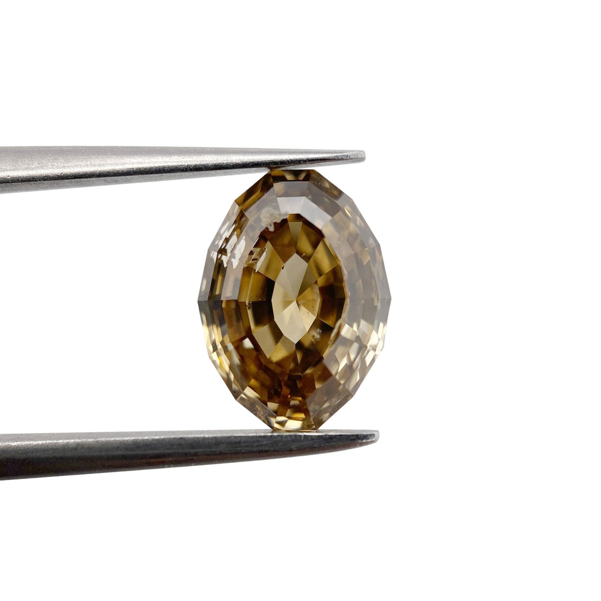 3.12ct | Cognac SI Oval Shape Step Cut Diamond-Modern Rustic Diamond