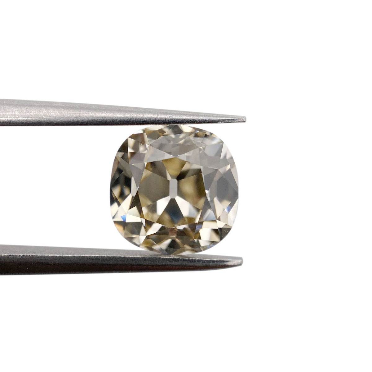 2.76ct | Light Brown VVS Cushion Shape Old Mine Cut Diamond - Modern Rustic Diamond