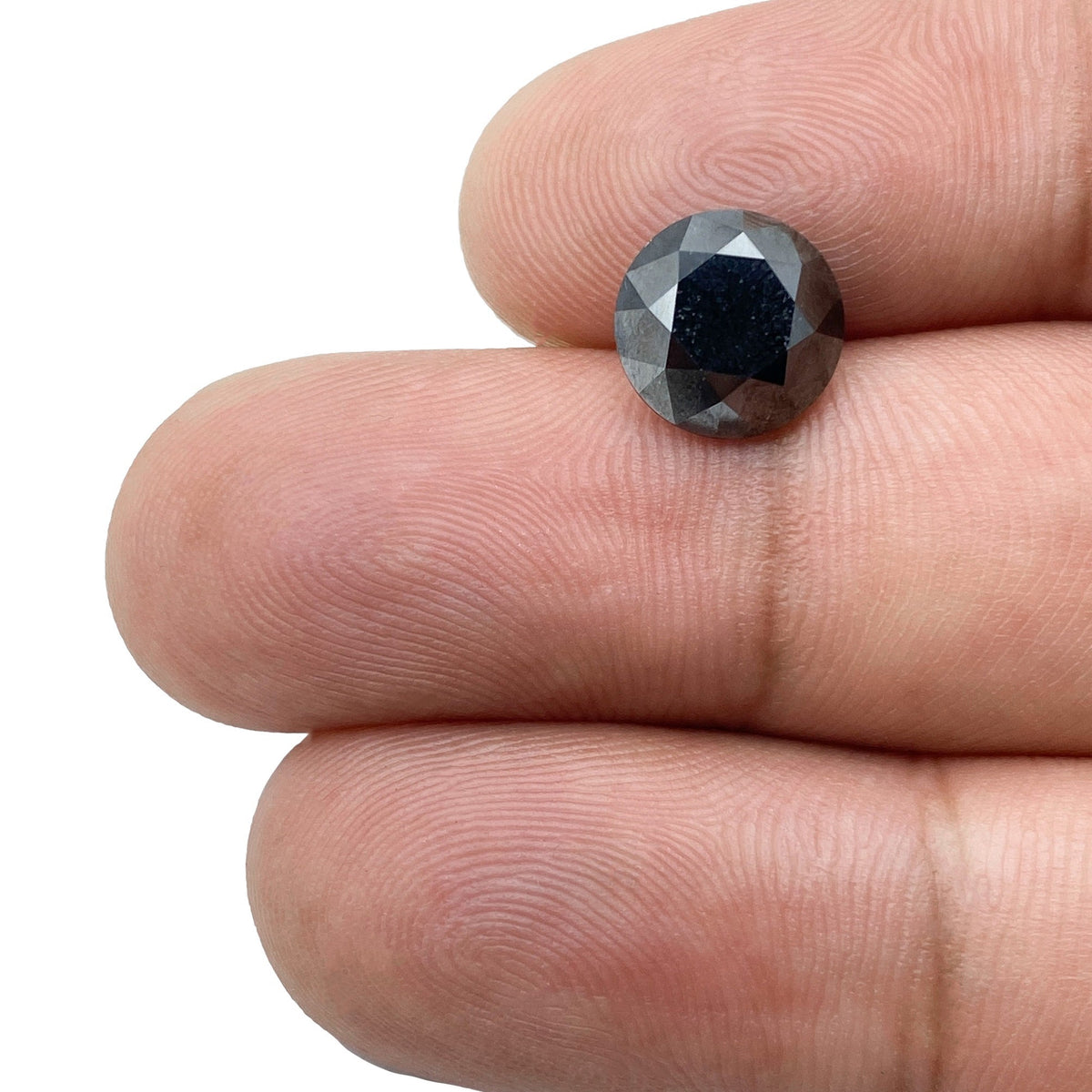 3.16ct | Black/ Round Shape Brilliant Cut Diamond-Modern Rustic Diamond