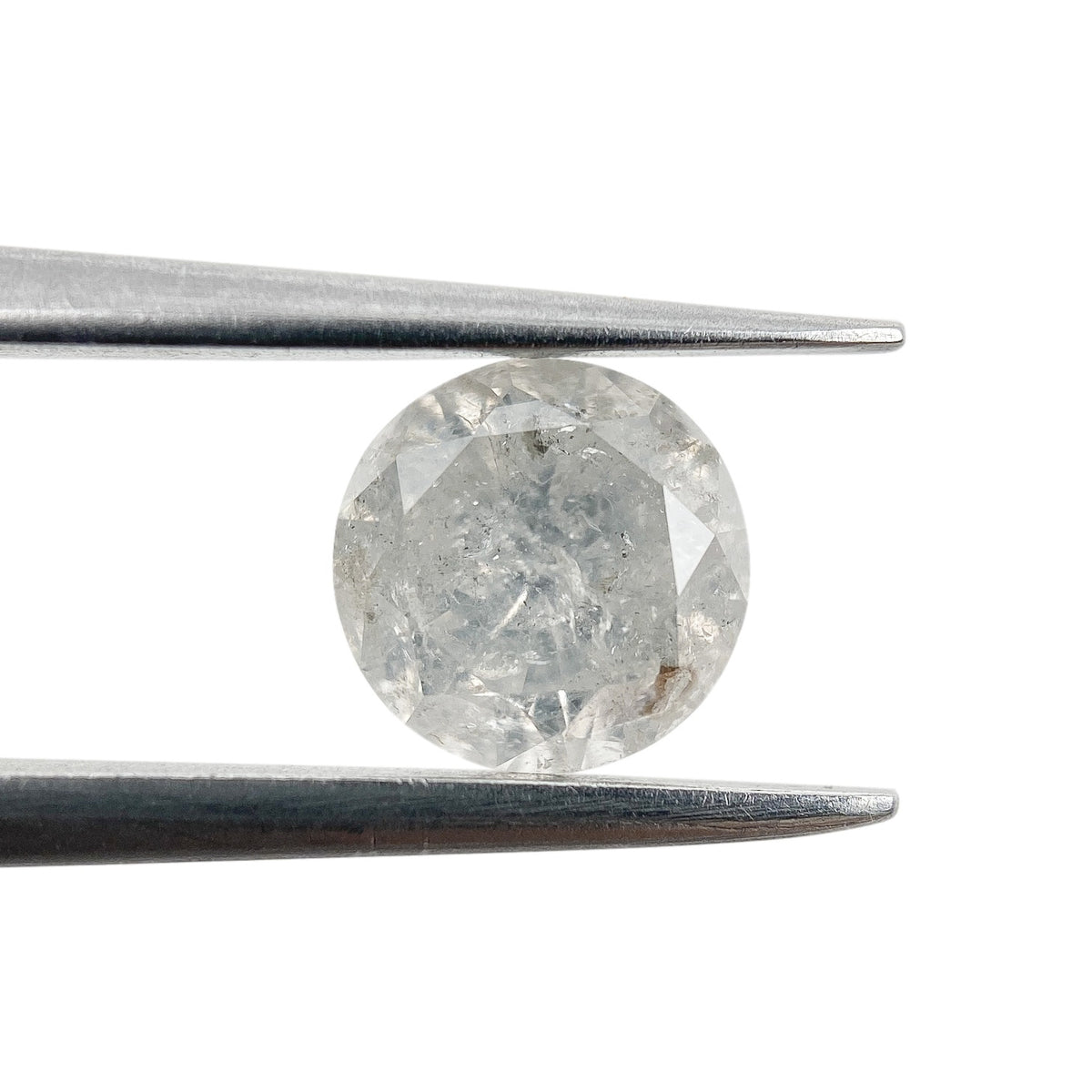 1.05ct | Salt &amp; Pepper Round Shape Brilliant Cut Diamond - Modern Rustic Diamond