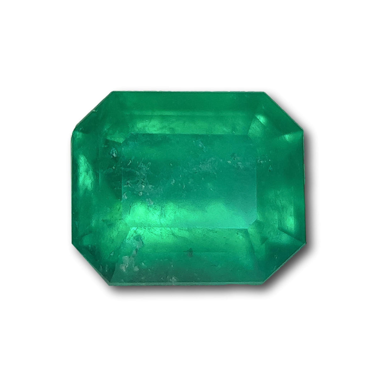 3.41ct | Step Cut Emerald Shape Muzo Origin Emerald-Modern Rustic Diamond