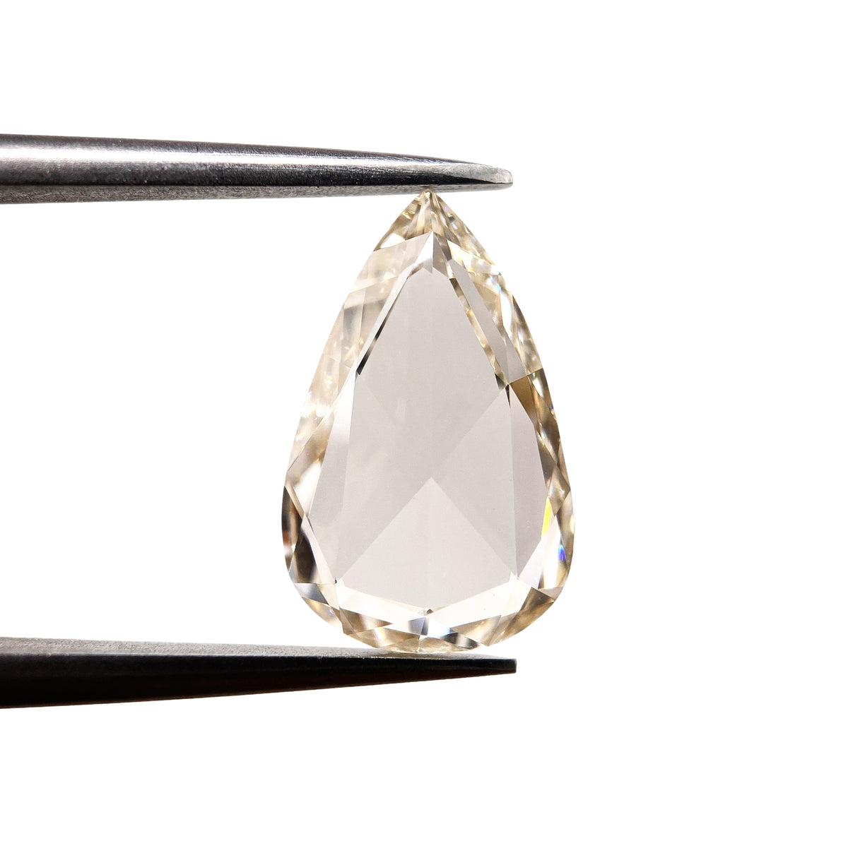 2.01ct | Champagne VVS Pear Shape Rose Cut Diamond - Modern Rustic Diamond