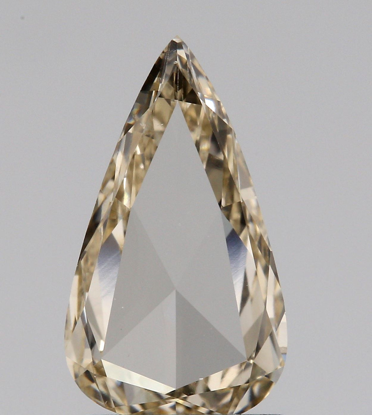 0.92ct | Champagne VVS Pear Shape Rose Cut Diamond - Modern Rustic Diamond