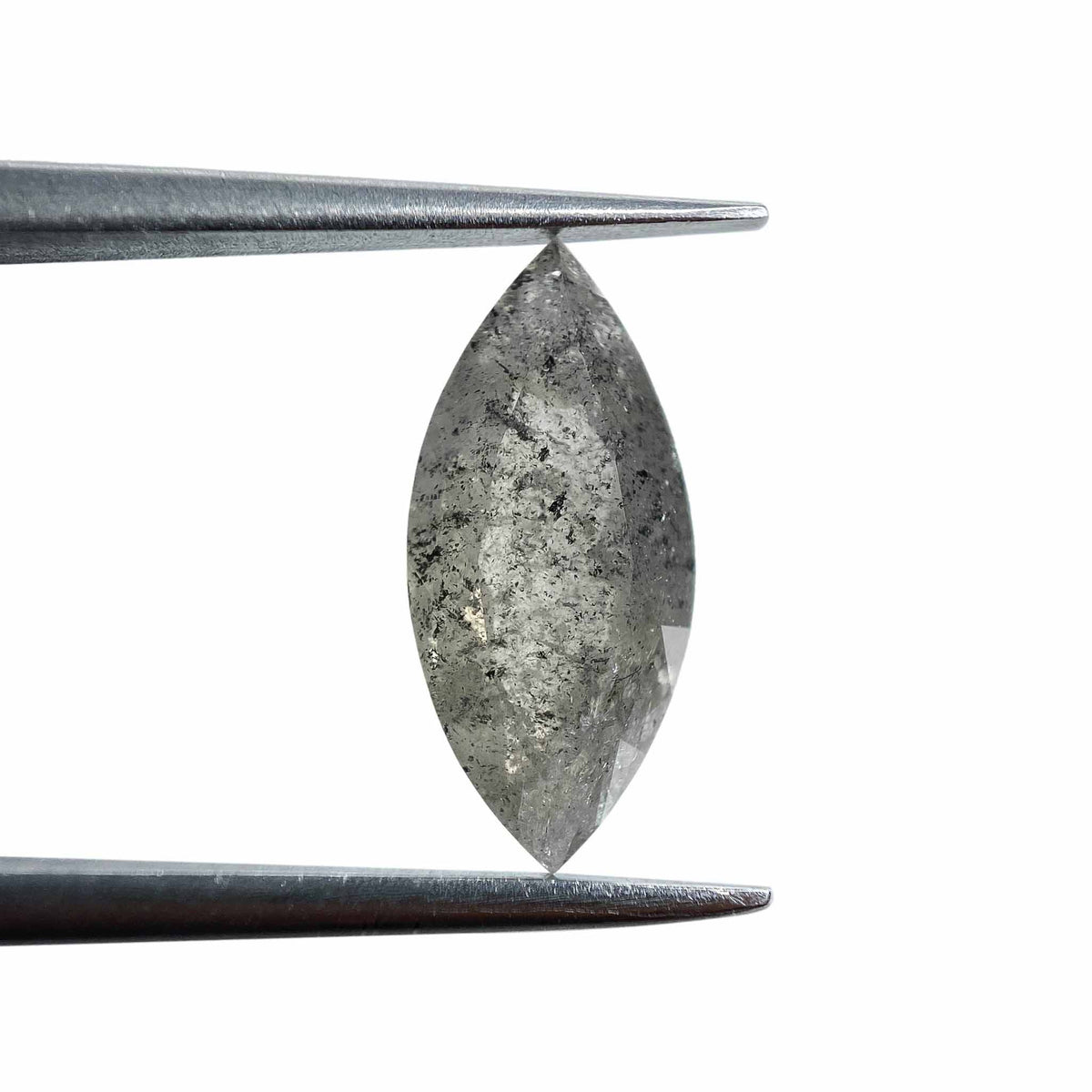 1.83ct | Salt &amp; Pepper Marquise Shape Brilliant Cut Diamond - Modern Rustic Diamond