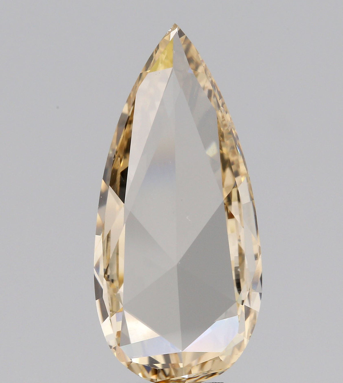 4.46ct | Champagne VVS Pear Shape Rose Cut Diamond-Modern Rustic Diamond