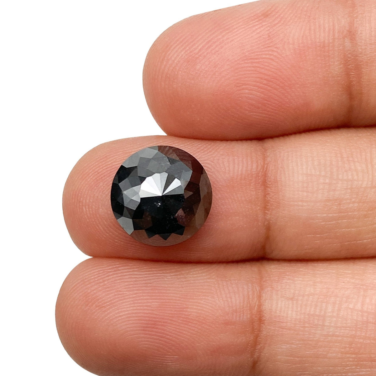 4.50ct | Black/ Round Shape Rose Cut Diamond-Modern Rustic Diamond