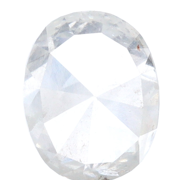 1.57ct | Salt &amp; Pepper Oval Shape Rose Cut Diamond - Modern Rustic Diamond