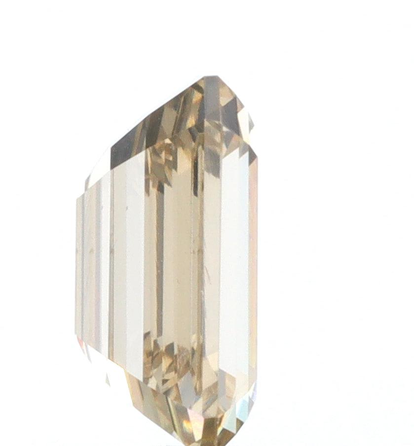 1.02ct | Champagne VVS Emerald Shape Step Cut Diamond - Modern Rustic Diamond