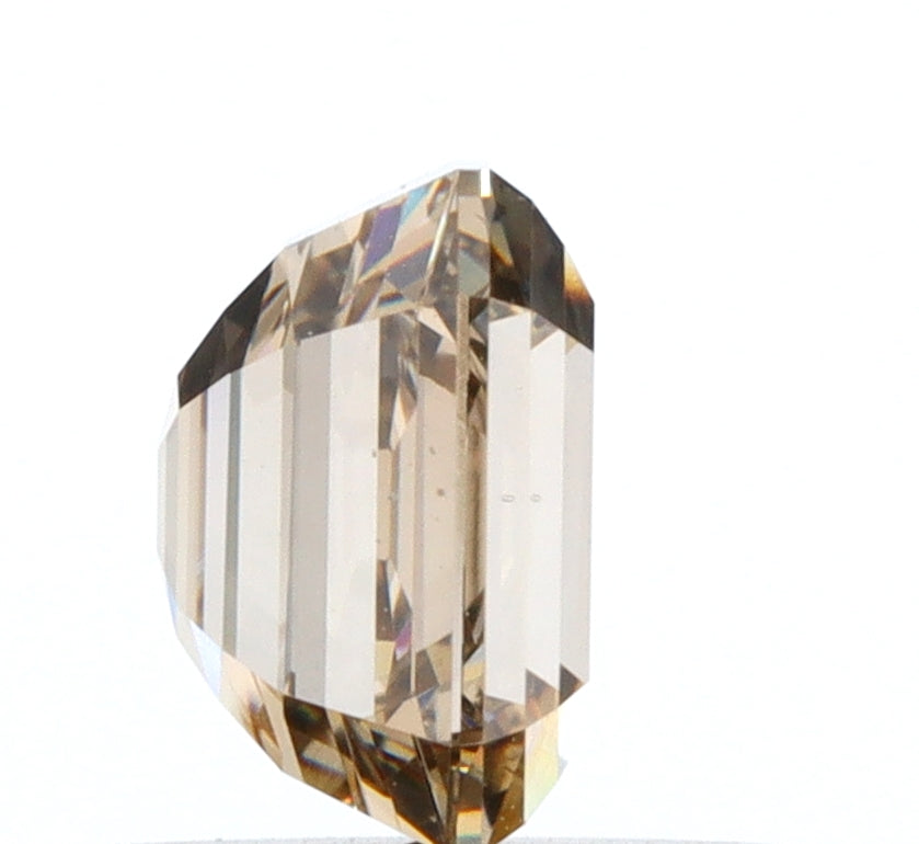 1.01ct | Champagne VS-SI Emerald Shape Step Cut Diamond - Modern Rustic Diamond